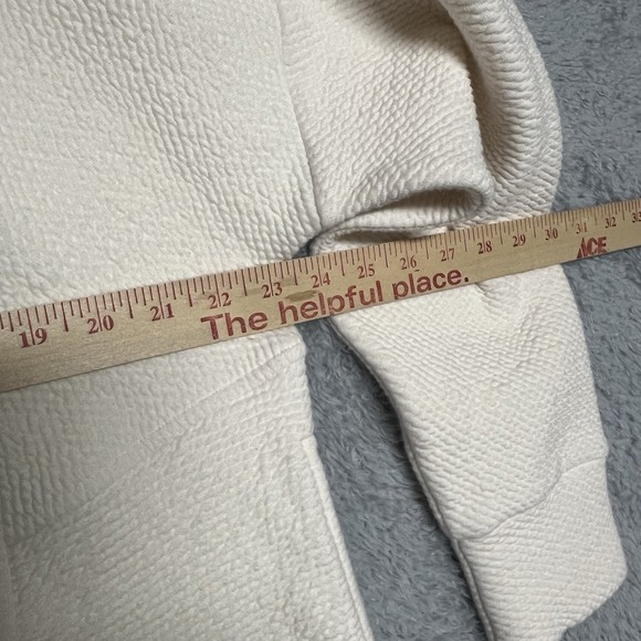 Calia Sweatshirt Tunic Womens Large Ivory Cream Elevate Side Zip Athleisure - Picture 12 of 14